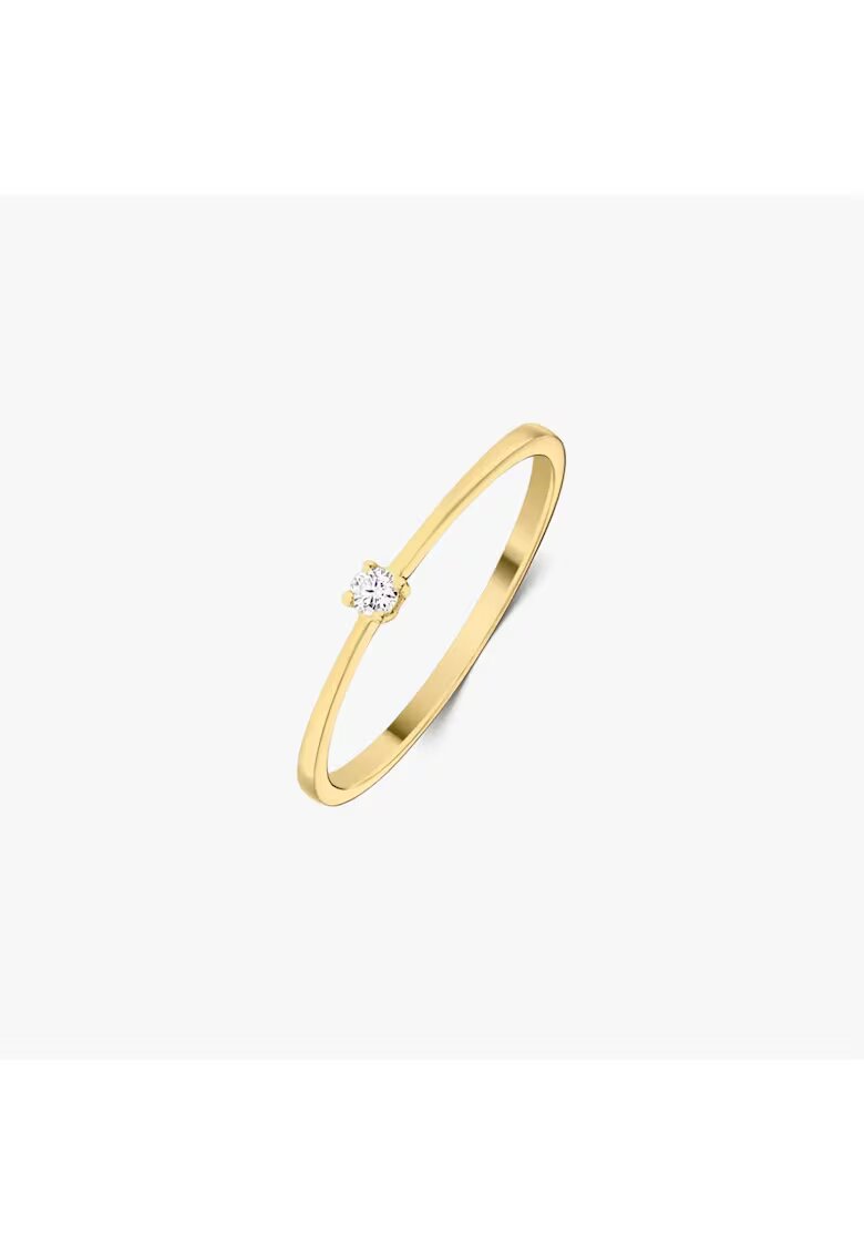 INDIRA Златен пръстен Timeless - Диамант 0.03 CT