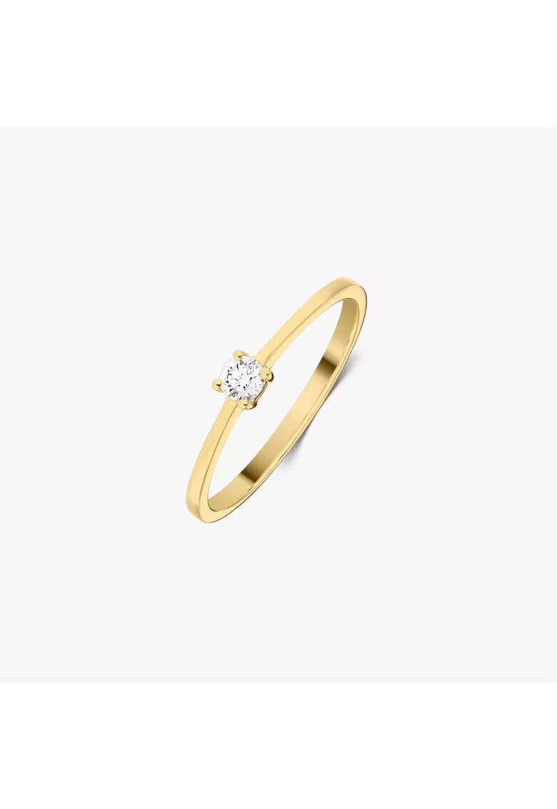 INDIRA Златен пръстен Timeless - Диамант 0.1 CT