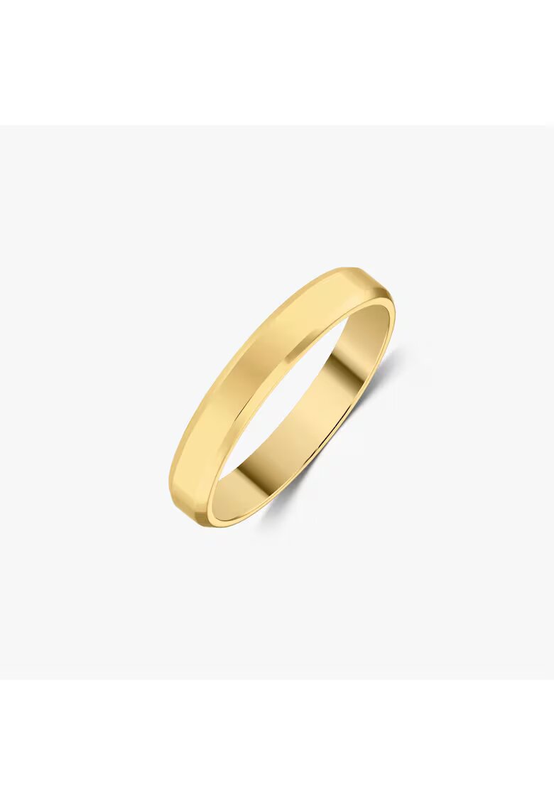 INDIRA Златна халка 14k - плосък профил - без камък - за жени