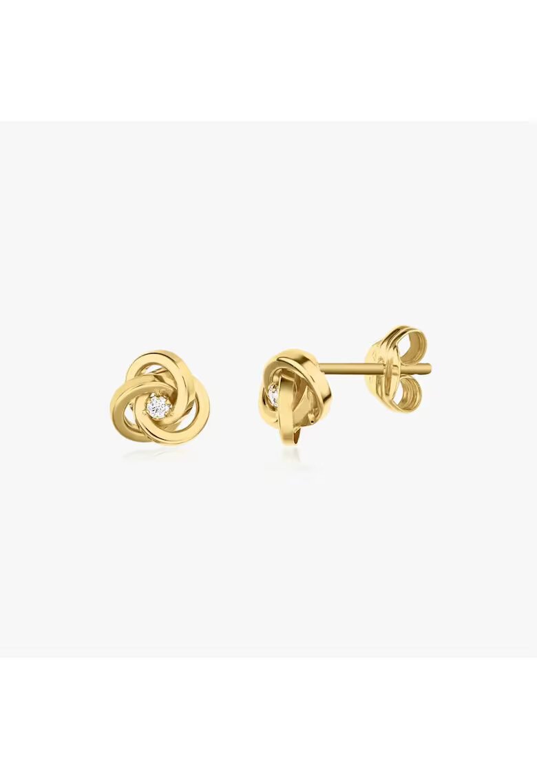 INDIRA Златни обеци Eternal Knot