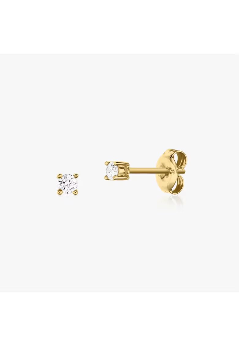 INDIRA Златни обеци Timeless 0.1 CT
