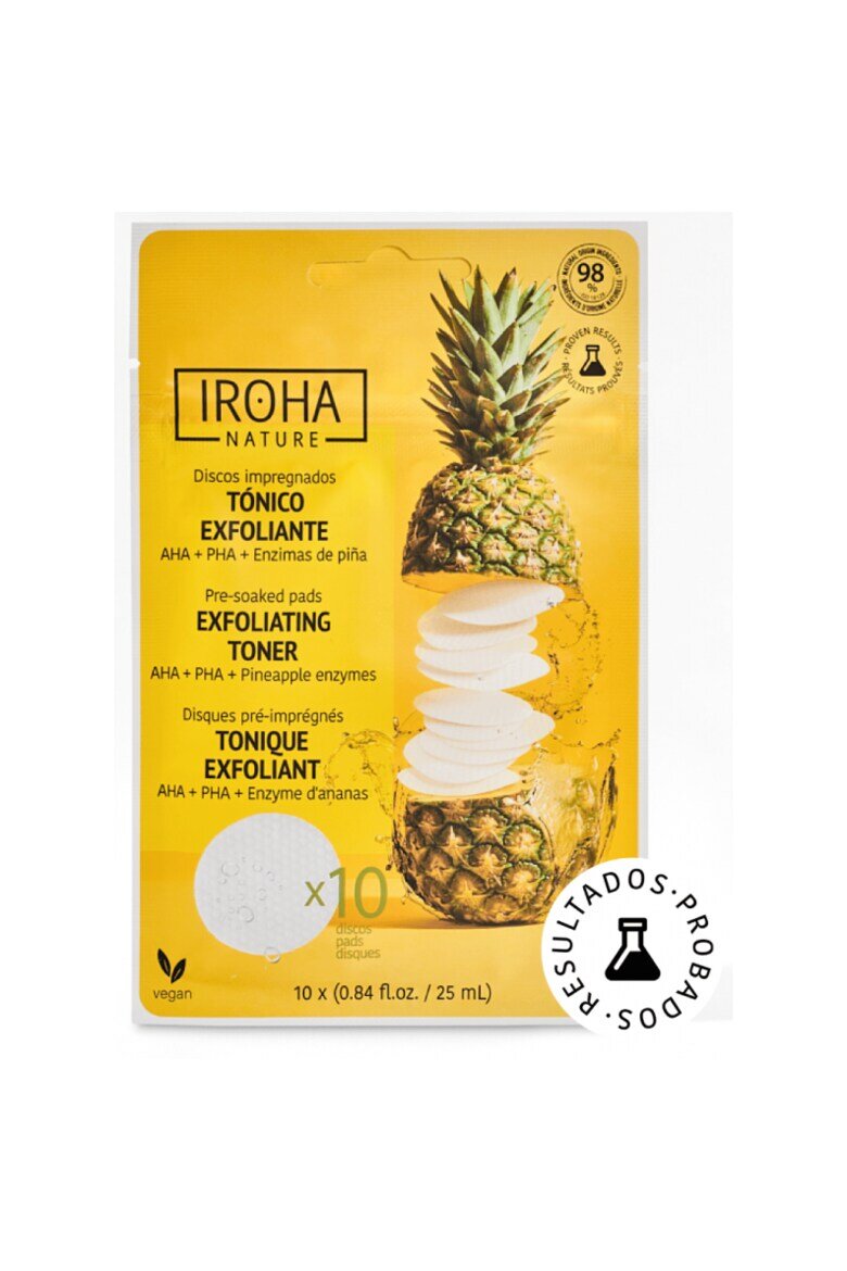 Iroha Ексфолиращи дискове за лице с 1% AHA 1% PHA и ананас 10 броя