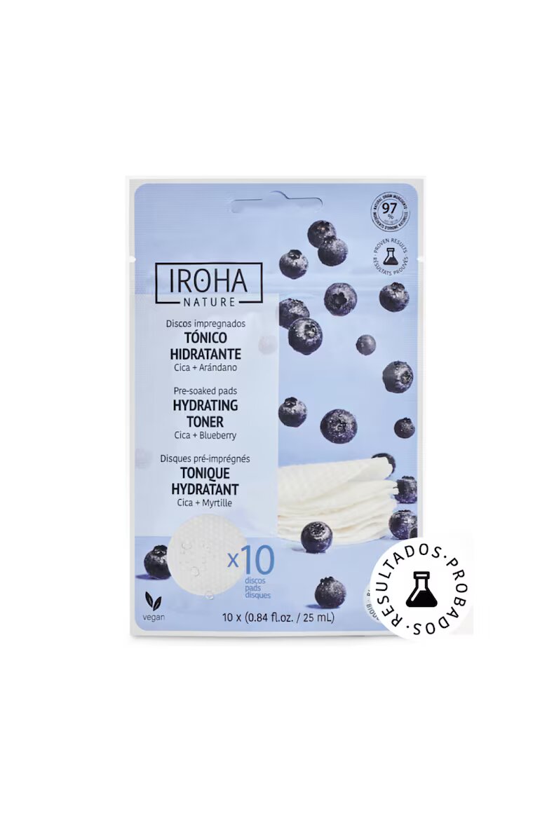 Iroha Хидратиращи дискове за лице с боровинки 10 броя
