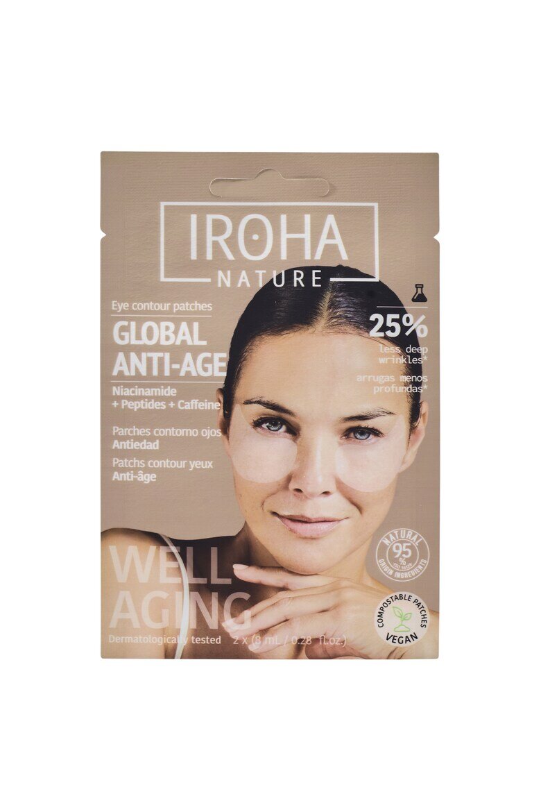 Iroha Маска за очи с ниацинамид кофеин и пептиди 2 броя