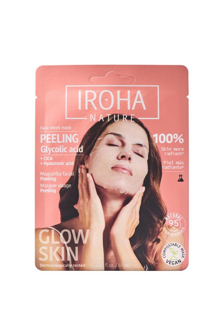 Iroha Тъканна маска с гликолова киселина Glow Peeling 23 мл