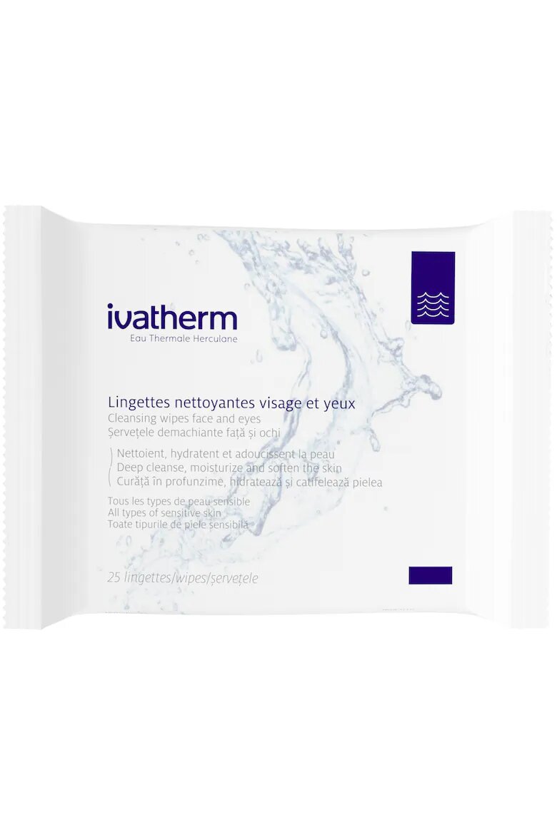 Ivatherm Кърпички за премахване на грим За лице и очи 25 бр