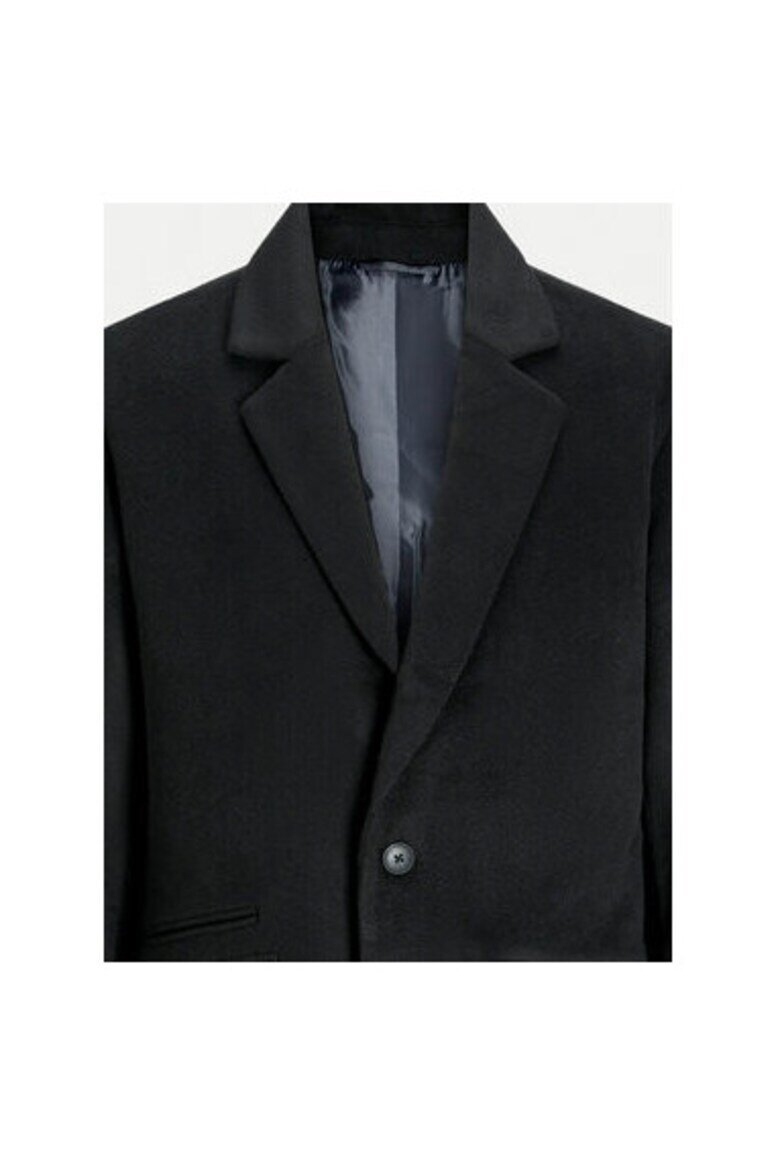 Jack and Jones Мъжко палто 304370373 Полиестер/Акрил Черно Черен