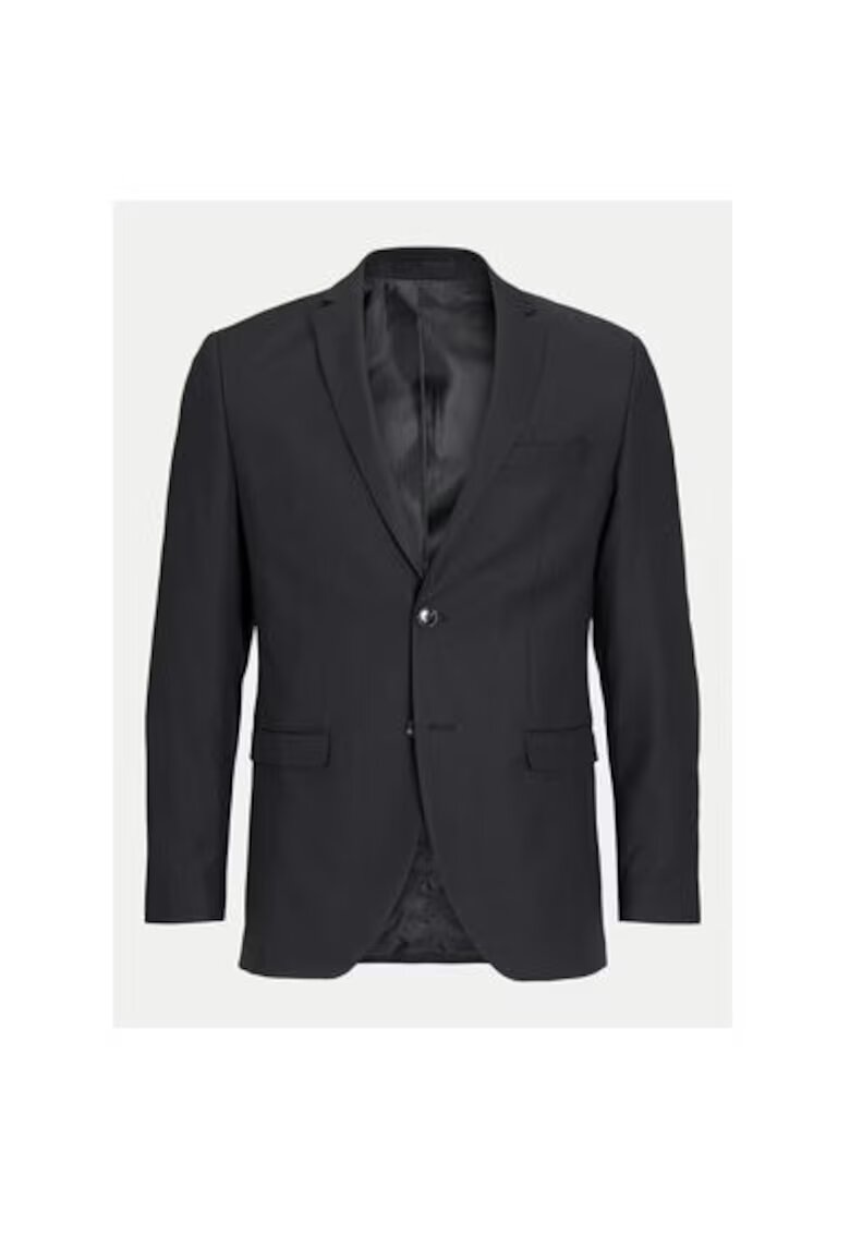 Jack & Jones Мъжко яке - Jack and Jones - 304396458 - Рециклиран полиестер/Вълна - Черно