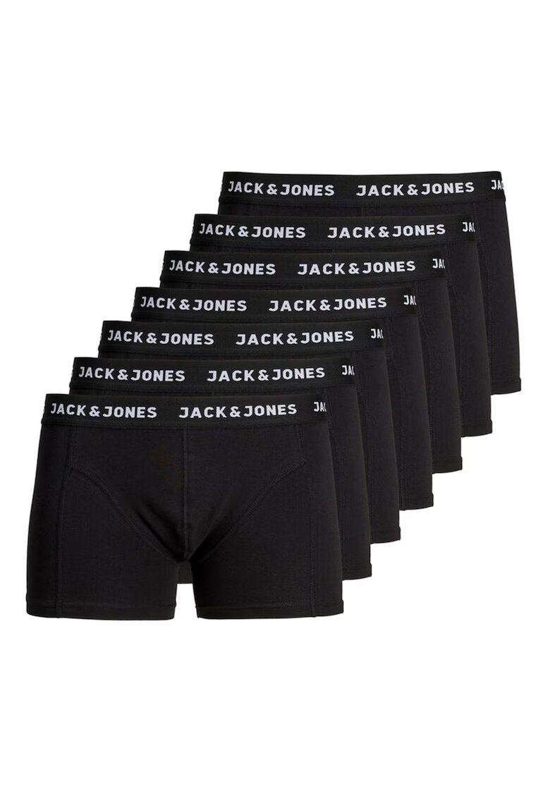 Jack & Jones Боксерки - 7 чифта - Бял/Черен