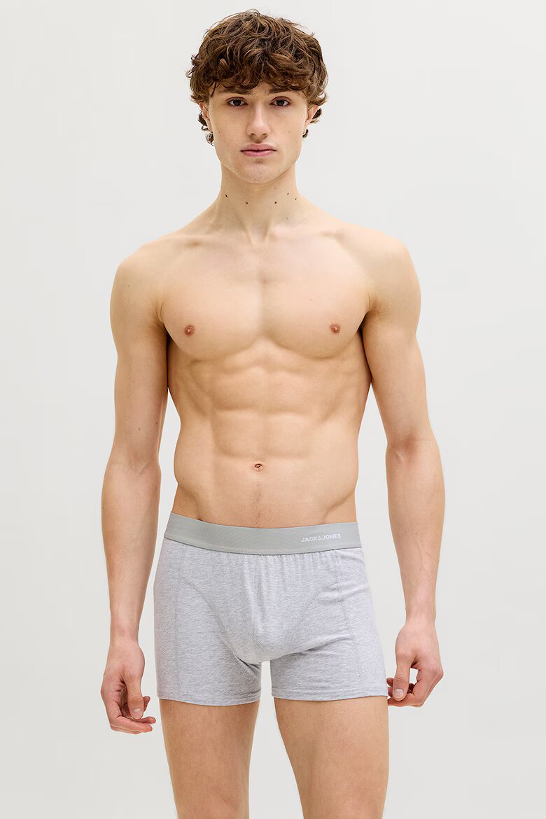 Jack & Jones Боксерки с еластична талия - 3 чифта Черен/Сив меланж/Тъмносин