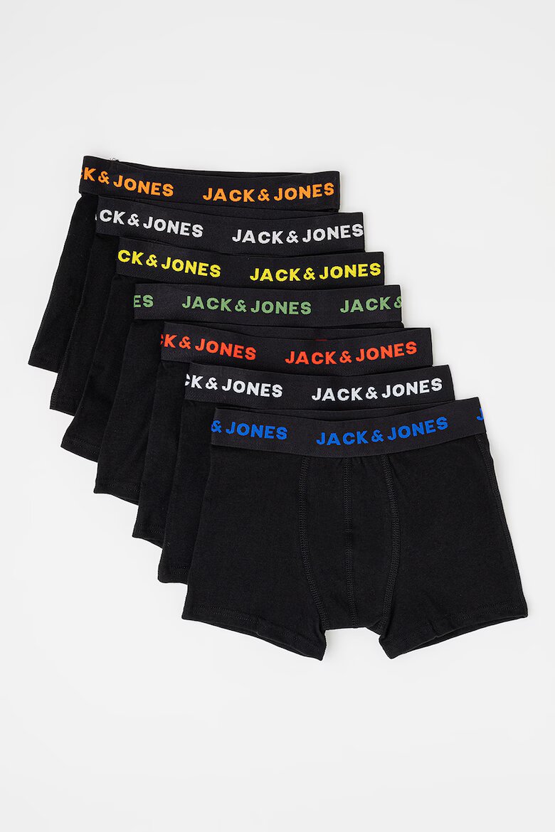 Jack & Jones Боксерки с лого 7 чифта Черен