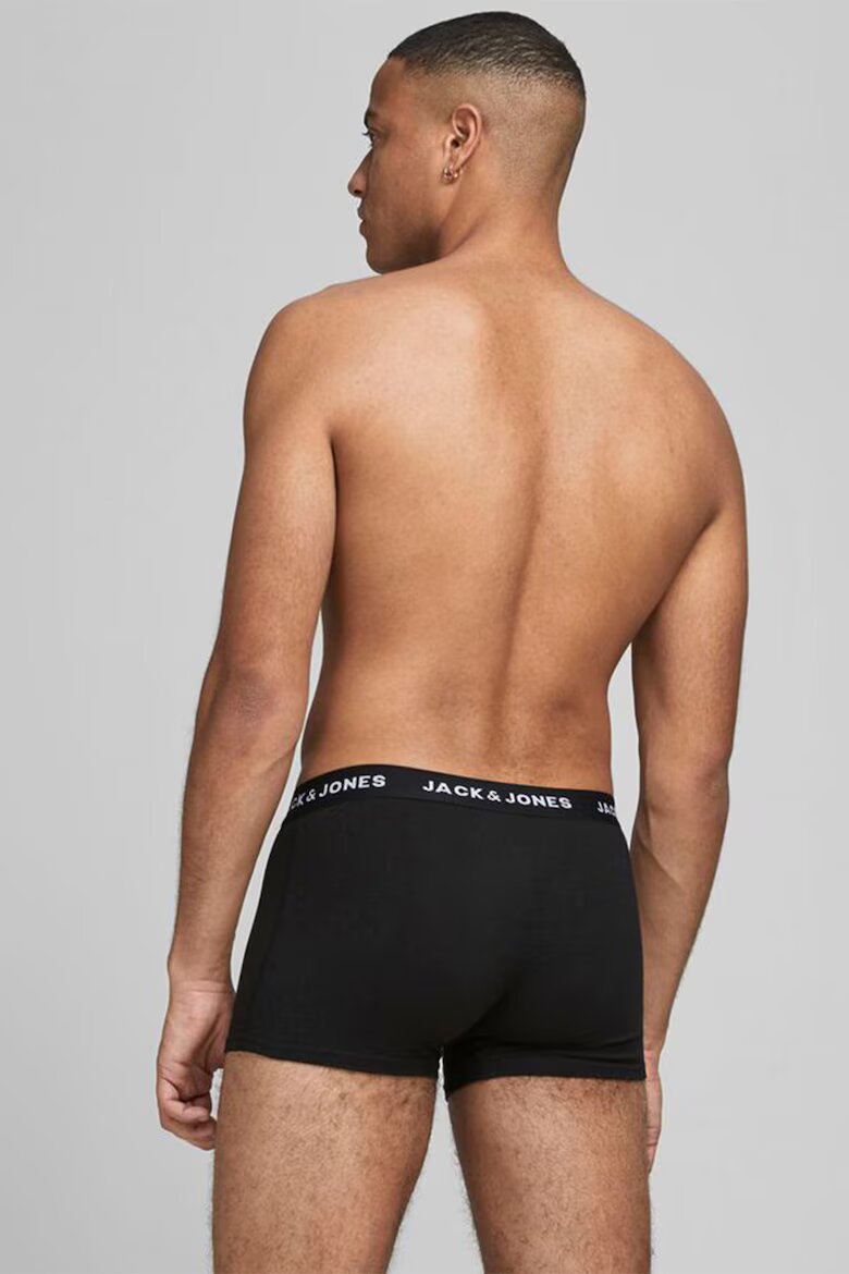 Jack & Jones Боксерки с лого на талията - 10 чифта Бял/Черен