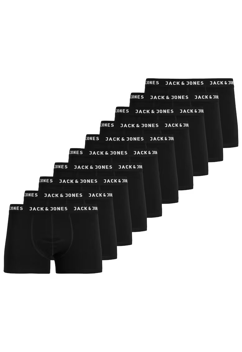 Jack & Jones Боксерки с памук - 10 чифта - Черен