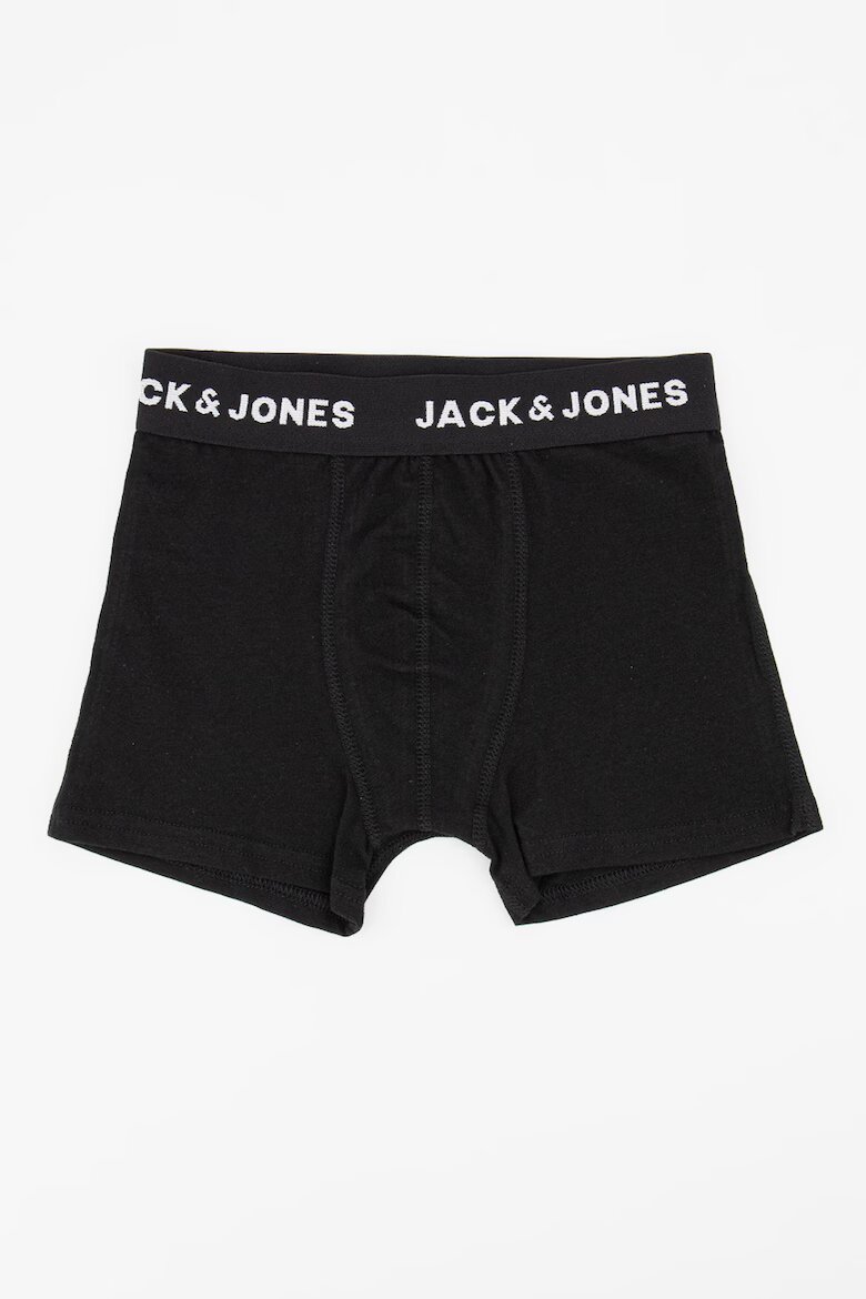 Jack & Jones Боксерки с памук с лого - 5 чифта Черен
