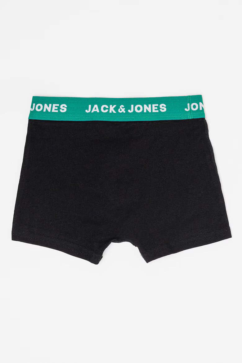 Jack & Jones Боксерки с памук с лого - 5 чифта Зелен/Черен/Син