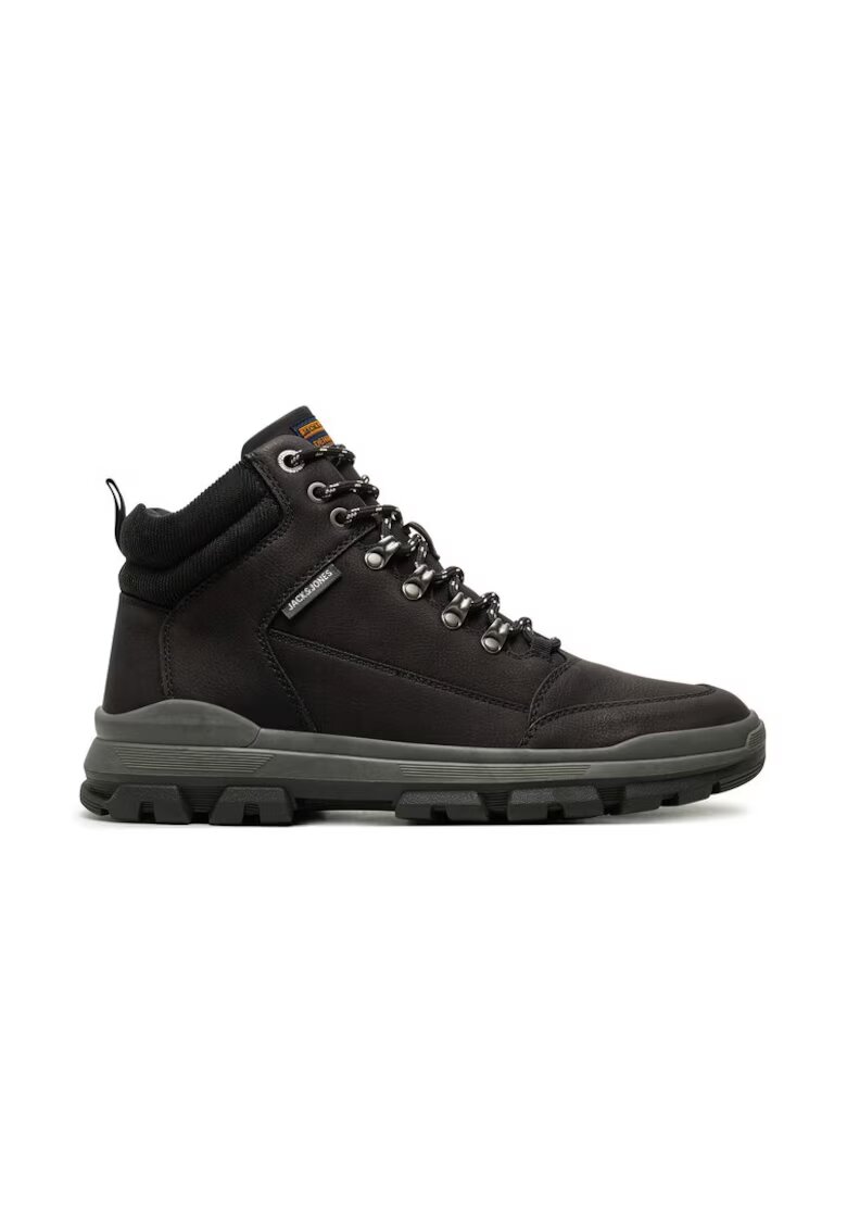 Jack & Jones Ботуши Imperial 12257750 Черни - Еко кожа