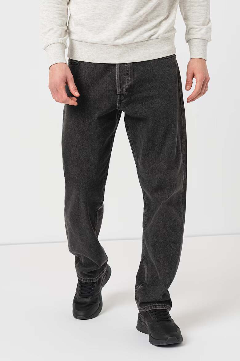 Jack & Jones Дънки със свободна кройка и ниска талия Избеляло черно