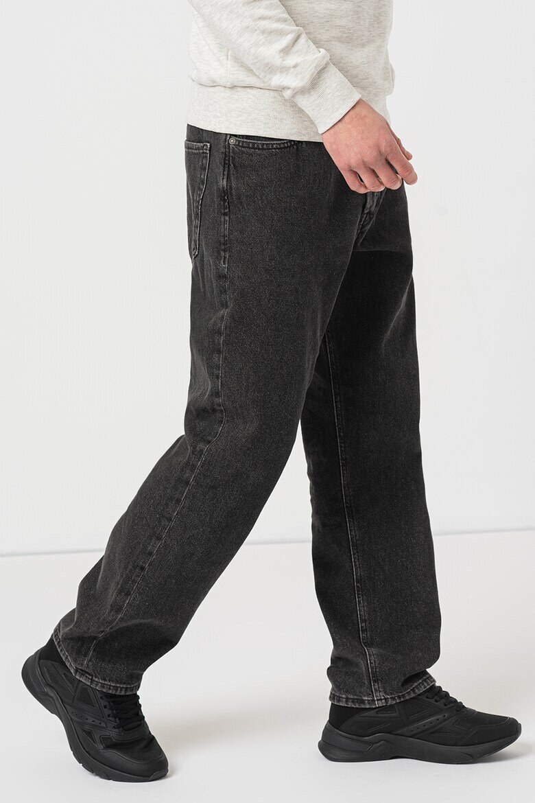 Jack & Jones Дънки със свободна кройка и ниска талия Избеляло черно