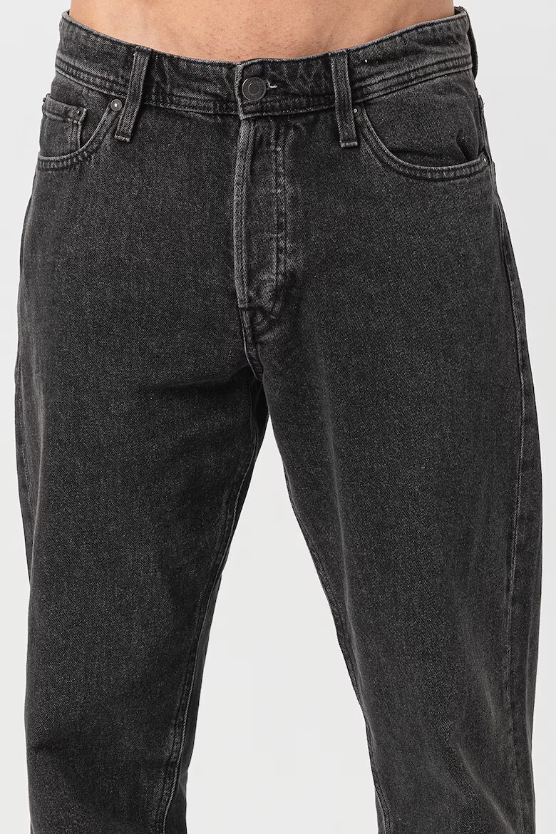 Jack & Jones Дънки със свободна кройка и ниска талия Избеляло черно