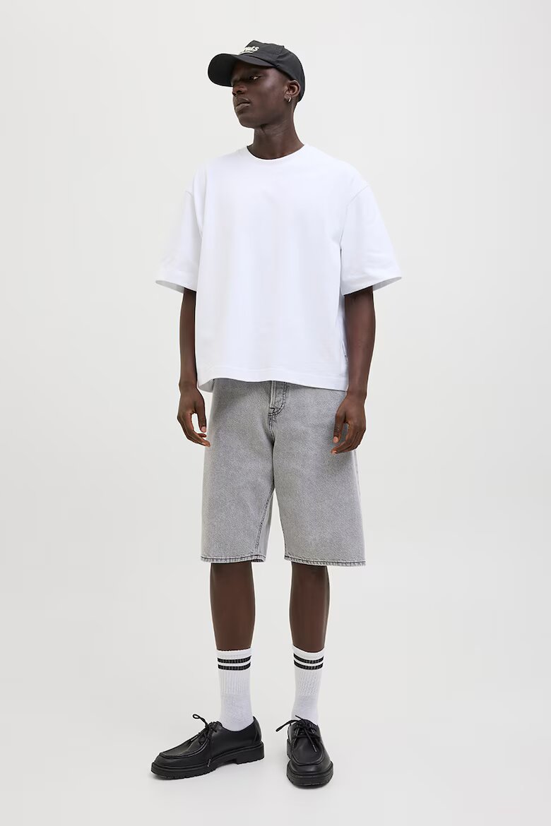 Jack & Jones Дънкови бермуди Светло сив
