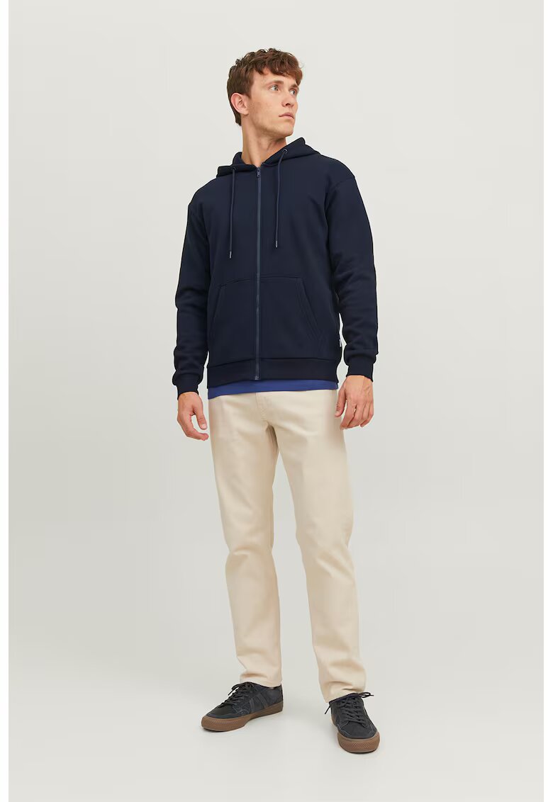 Jack & Jones Худи с цип и странични джобове
