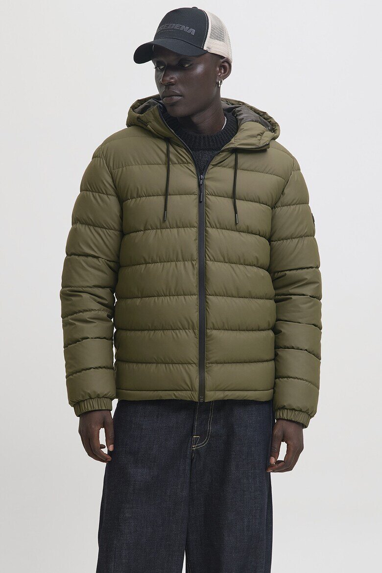 Jack & Jones Капитонирано яке с качулка Каки