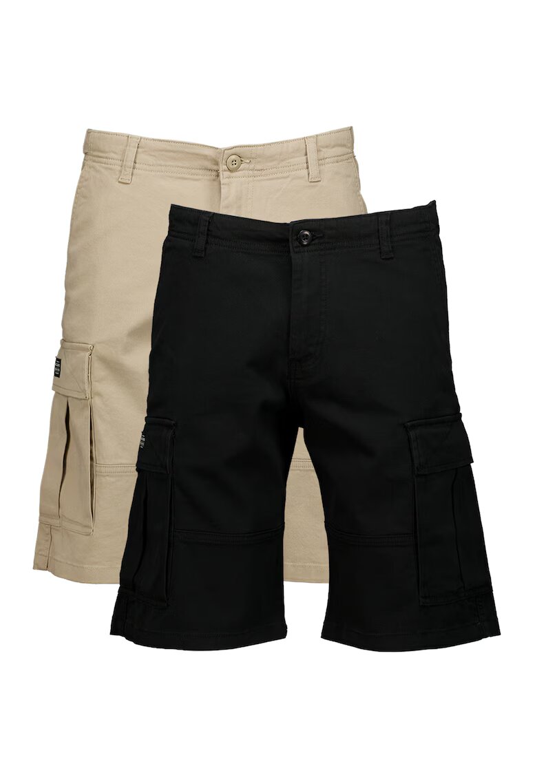 Jack & Jones Карго бермуди - 2 чифта - Черен/Бежов