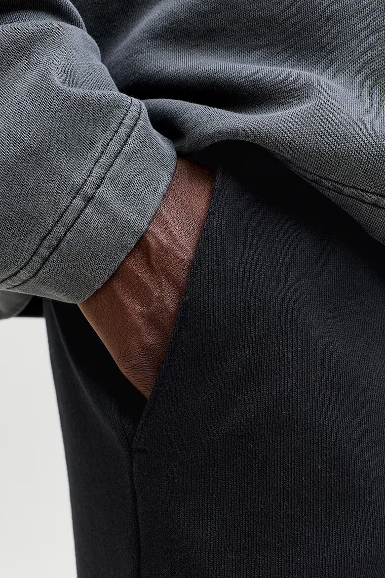 Jack & Jones Къс спортен панталон с лого Избеляло черно
