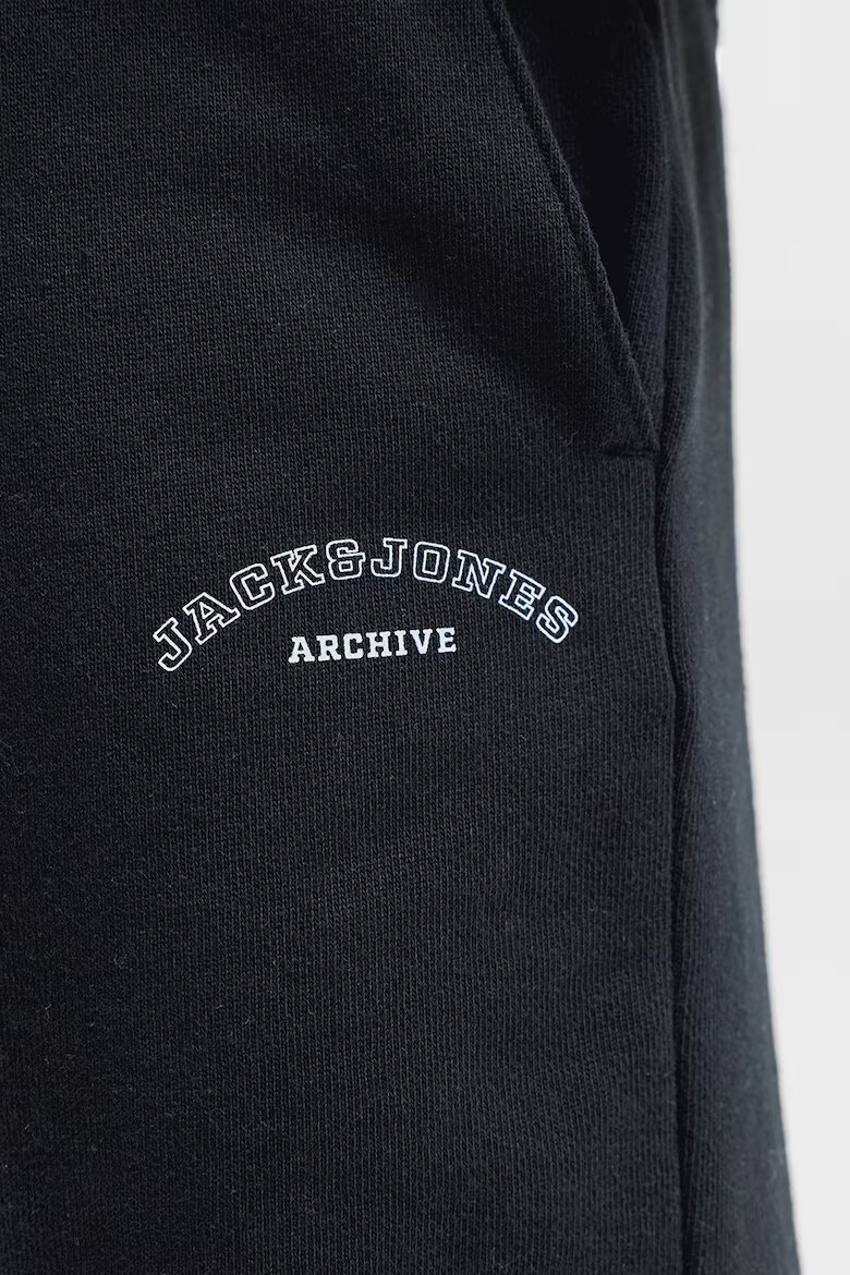 Jack & Jones Къс спортен панталон с лого Избеляло черно