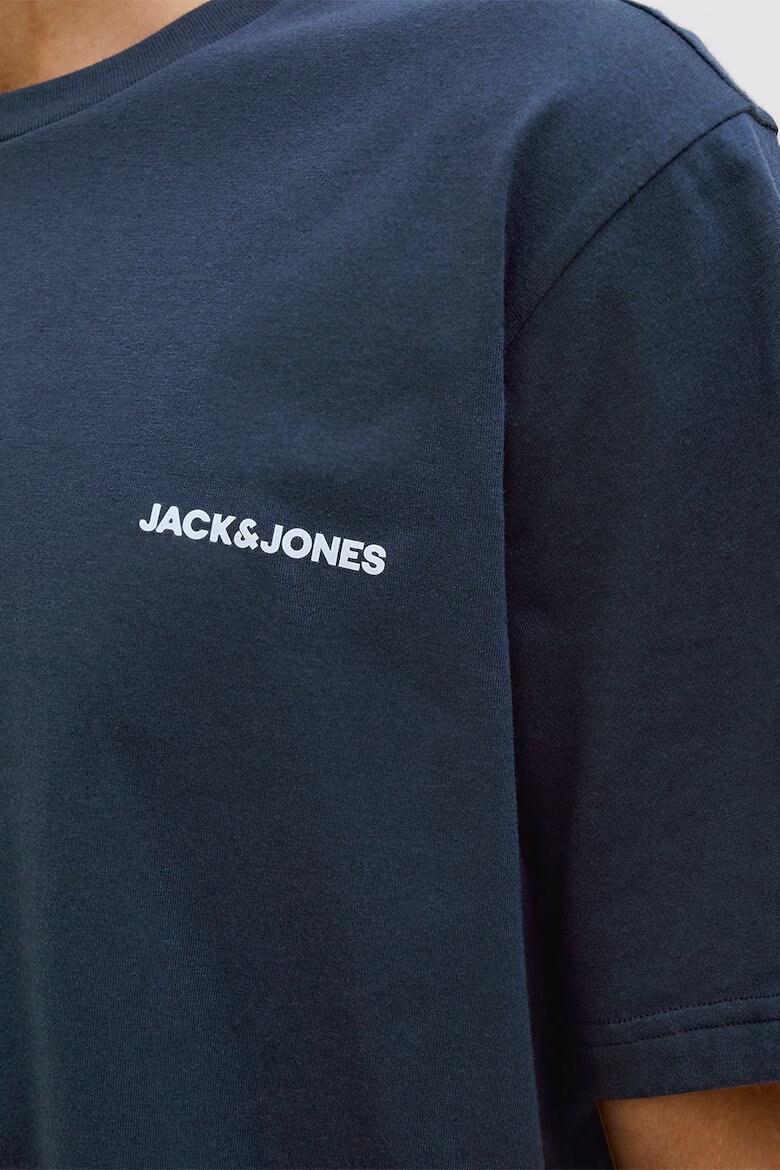 Jack & Jones Къса пижама от памук Тъмносин