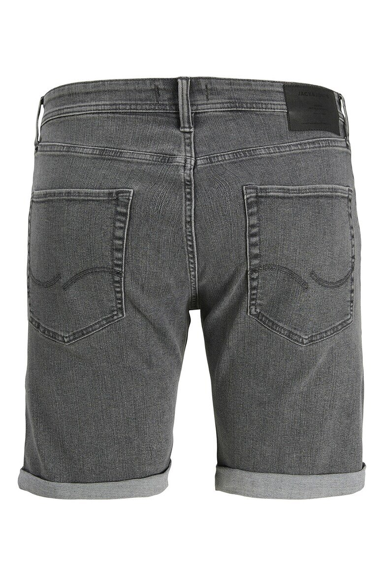 Jack & Jones Къси дънки със средна талия и джобове Меланж тъмно сиво