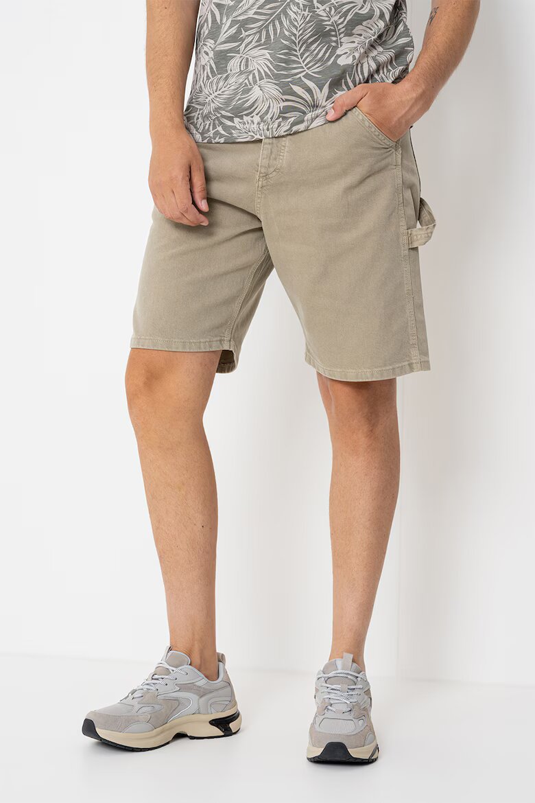 Jack & Jones Къси карго дънки Jjialex Jjcarpenter Бледозелен