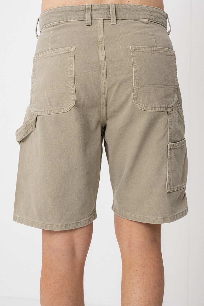 Jack & Jones Къси карго дънки Jjialex Jjcarpenter Бледозелен