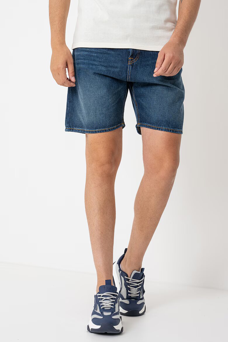 Jack & Jones Къси прави дънки Тъмносин
