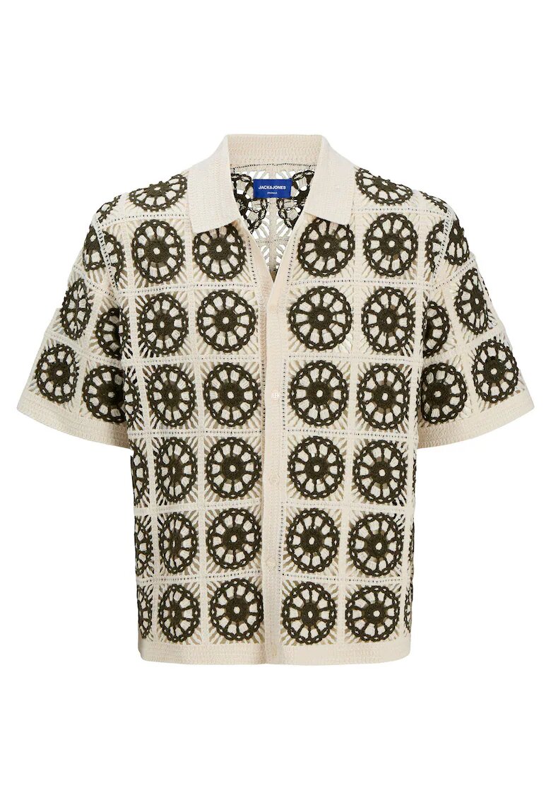 Jack & Jones Мъжка риза Jack Jones - 12278724 - памук/акрил - бежова
