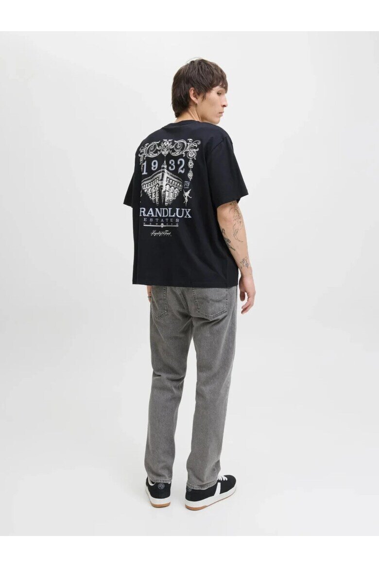 Jack & Jones Мъжки дънки CHRIS висока талия свободна кройка Сив