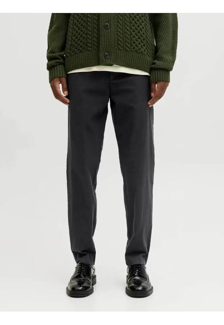 Jack & Jones Мъжки панталони чино - Kenso - ежедневни - със средна талия и стеснена кройка - Черен - Черен