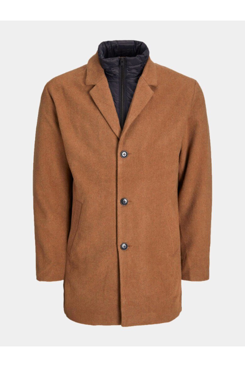 Jack & Jones Мъжко палто 302662630 Полиестер Кафяв