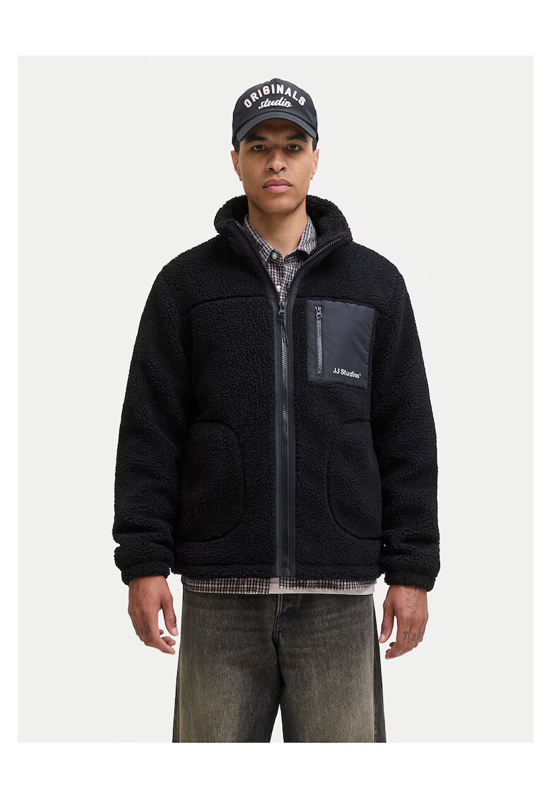 Jack & Jones Мъжко яке черно - от полар
