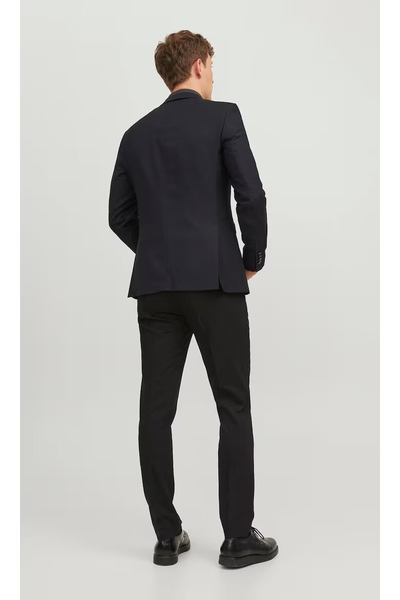 Jack & Jones мъжко яке едноредно сако супер прилепнала кройка черно рециклиран полиестер