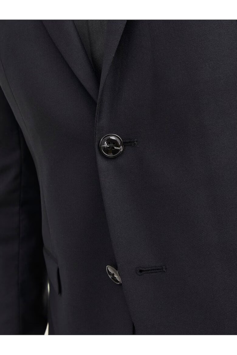 Jack & Jones мъжко яке едноредно сако супер прилепнала кройка черно рециклиран полиестер
