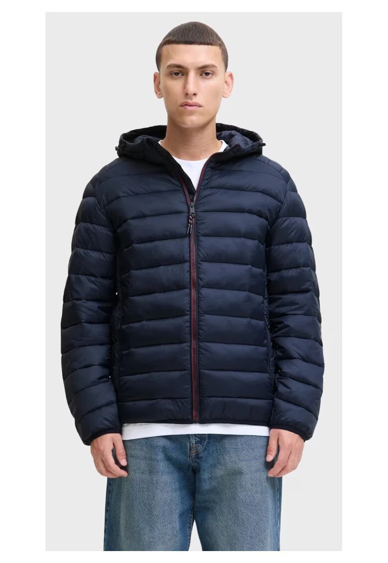 Jack & Jones Мъжко яке с качулка - Bradley 12280970 - Стандартна кройка - Тъмно морско синьо