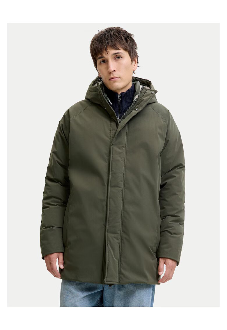 Jack & Jones Мъжко зимно яке зелено - изработено от качествени материали