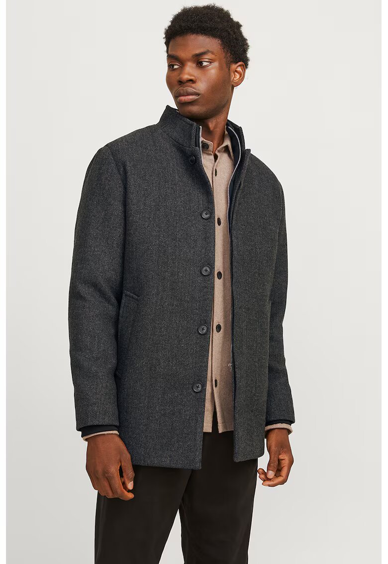 Jack & Jones Палто с вълна и джобове встрани