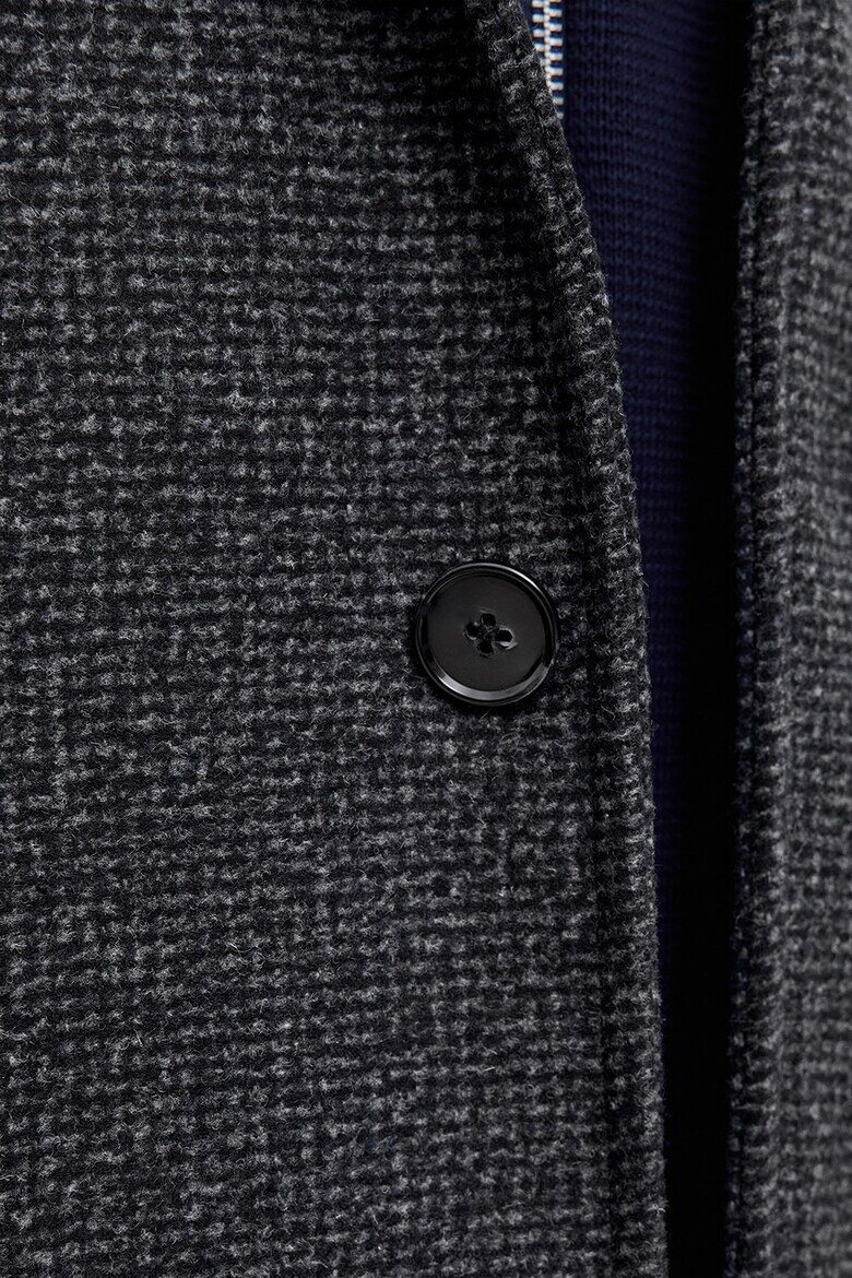 Jack & Jones Палто с вълна Меланж тъмно сиво