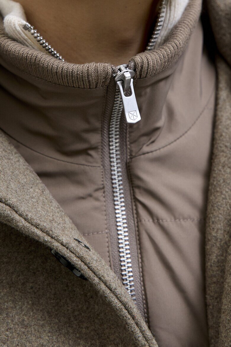Jack & Jones Палто с вълна Сиво-бежов