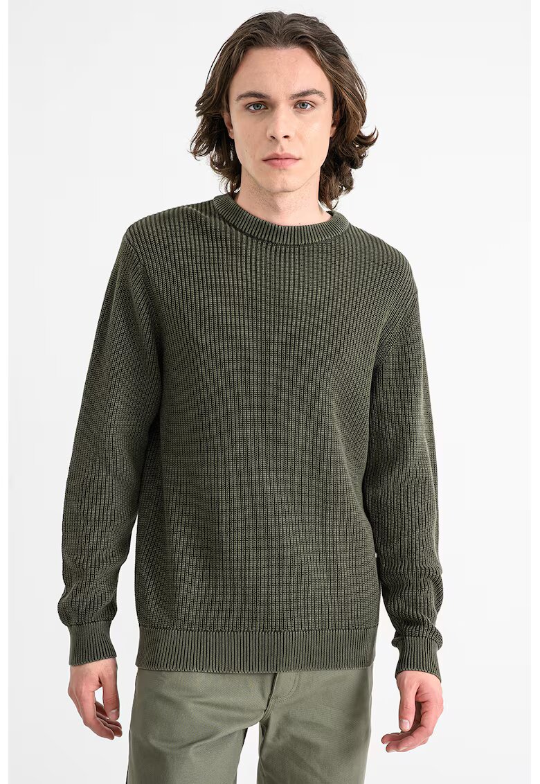 Jack & Jones Памучен пуловер Anaka - Бледо каки