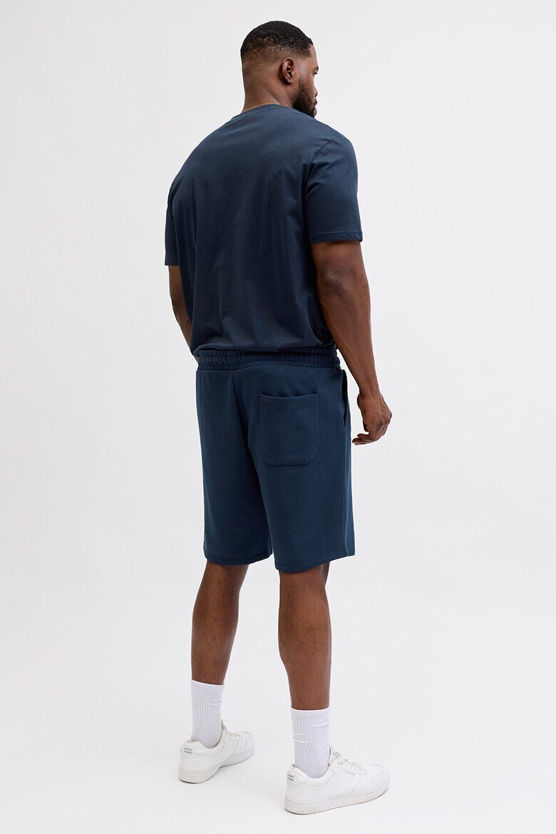 Jack & Jones Памучен спортен екип с къси ръкави Тъмносин
