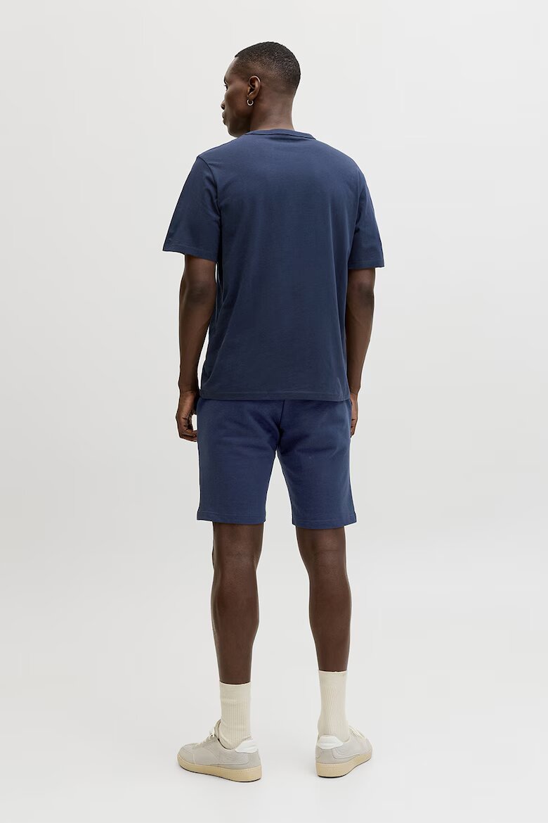 Jack & Jones Памучна тениска и спортни бермуди Тъмносин