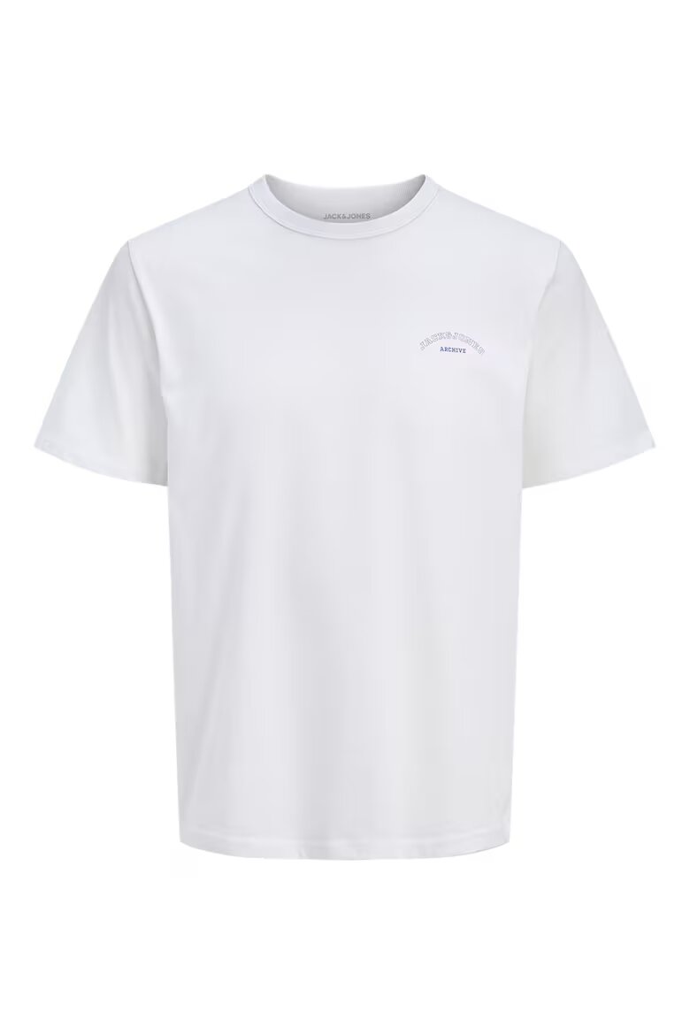 Jack & Jones Памучна тениска и спортни бермуди Тъмносин/Бял